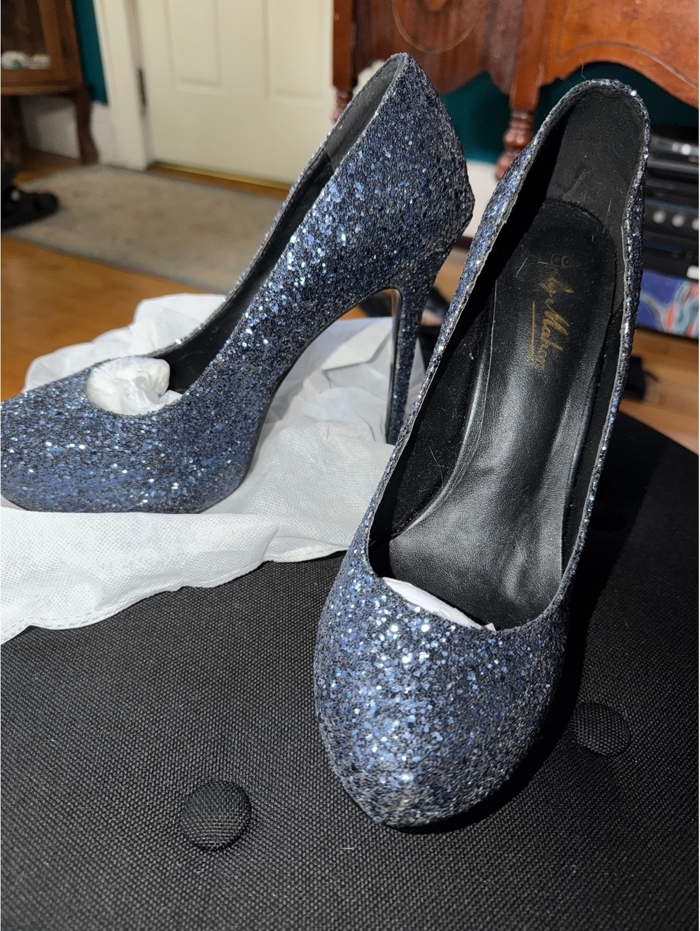 Only Maker Women's Glitter High Heel Pumps US Size 12